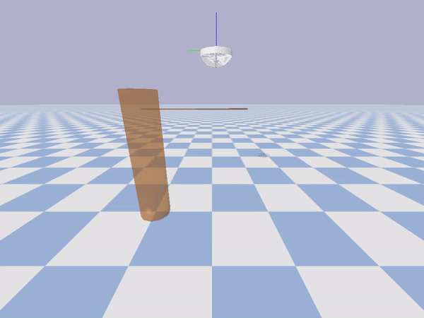 Drone landing on very soft branch (K=1)