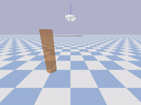 Drone landing on stiff branch (K=1000)